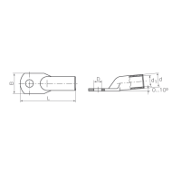 КВТ Наконечник кабельный медный луженый ТМЛ 120–12–18 (мин партия 25 шт.) 40903 KVT