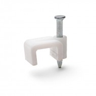 КВТ Скоба пластиковая СПП 10 для плоских кабелей 49454 (цена за уп.) KVT