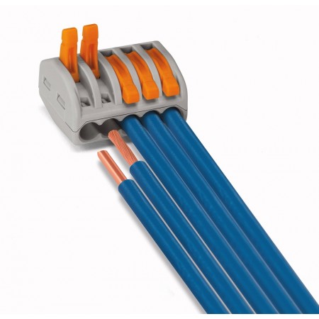 КВТ Клемма рычажковая Wago 222–415 53163 (цена за уп.) KVT КВТ Клемма рычажковая Wago 222–415 53163 (цена за уп.) KVT