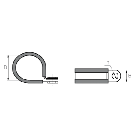 КВТ Скоба металлическая СМР 11-12 с резиновым покрытием (мин партия 100 шт.) 61348 KVT КВТ Скоба металлическая СМР 11-12 с резиновым покрытием (мин партия 100 шт.) 61348 KVT