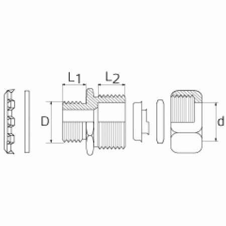 КВТ Муфта ВМ 10 вводная для подсоединения металлорукава 61367 KVT КВТ Муфта ВМ 10 вводная для подсоединения металлорукава 61367 KVT