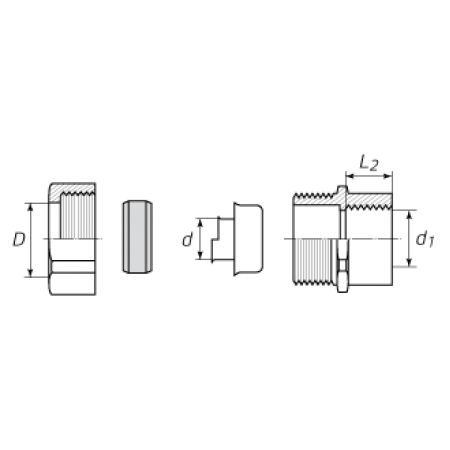КВТ Муфта соединиетльная резьбовая СТМ(Р)-32 труба-металлорукав 61412 KVT КВТ Муфта соединиетльная резьбовая СТМ(Р)-32 труба-металлорукав 61412 KVT