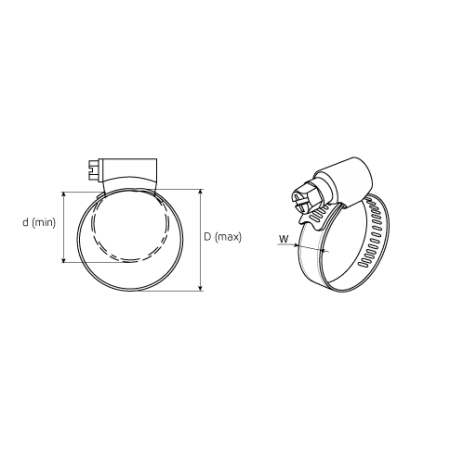 КВТ Хомут червячный PL-9(16-25)/W1 (мин партия 100 шт.) 68983 KVT КВТ Хомут червячный PL-9(16-25)/W1 (мин партия 100 шт.) 68983 KVT