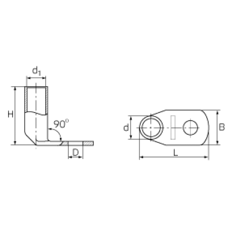 КВТ Наконечник угловой (90°) медный луженый ТМЛс(90) 70-10 (мин партия 50 шт.) 70292 KVT КВТ Наконечник угловой (90°) медный луженый ТМЛс(90) 70-10 (мин партия 50 шт.) 70292 KVT