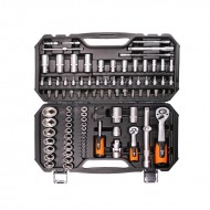 КВТ Набор автоинструмента 1/2’’ и 1/4’’, серия «КВТ-PROFESSIONAL», 94 предмета 82134 KVT