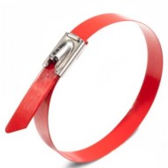 КВТ Стяжка стальная с полимерным покрытием СКС-П (316) 7,9*1000 (красн) (мин партия 100 шт.) 83080 KVT