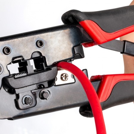 КВТ Кримпер с 2 встроенными модулями RJ-45, RJ-12, RJ-11 84626 KVT КВТ Кримпер с 2 встроенными модулями RJ-45, RJ-12, RJ-11 84626 KVT