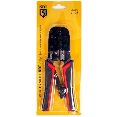 КВТ Кримпер с 2 встроенными модулями RJ-45, RJ-12, RJ-11 84626 KVT КВТ Кримпер с 2 встроенными модулями RJ-45, RJ-12, RJ-11 84626 KVT